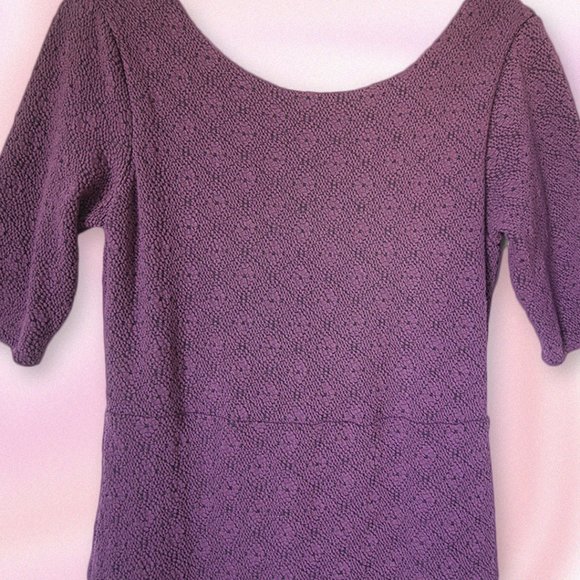 Free People Open Scoop Back Bodycon Dress Purple Large - Picture 2 of 6